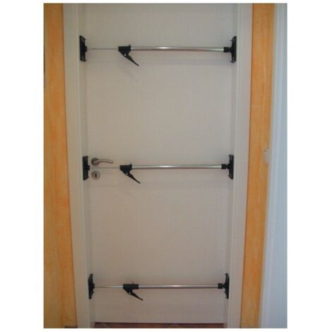 Barre de soutien réglable 0,87 - 1,48 m – Charge 60 kg – Pour montage de bâti de porte – Installation facile avec levier – Gluck