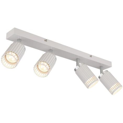 Barre de spots de plafond blanc mat 4x GU10