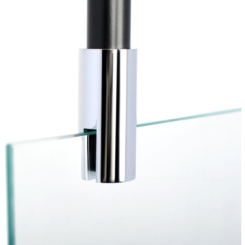 Jamais utilisé ] - Barre de stabilisation au plafond pour paroi de douche 5-8 mm, 80 cm à raccourcir, barre de renfort universelle Schulte noir