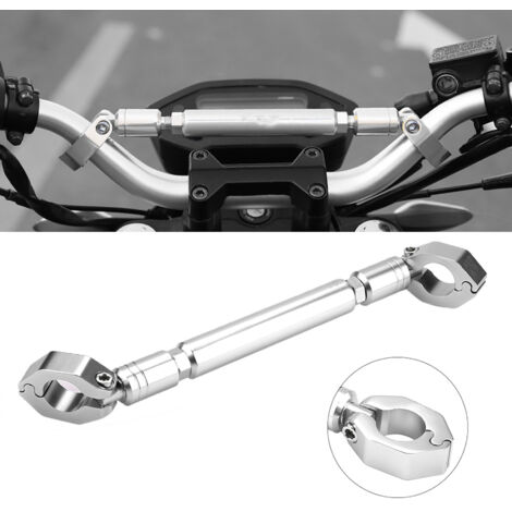 Barre de stabilisation en alliage d'aluminium pour moto, accessoire moto (argent)