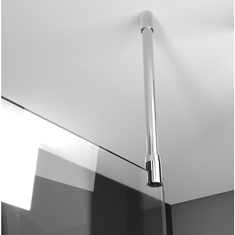 Barre de stabilisation au plafond pour parois de douche 5, 6 et 8 mm Leda