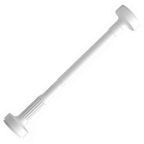 Barre de tension réglable pour rideau de douche, barre extensible pour armoire, blanche