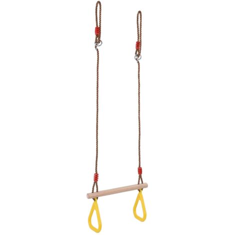 Barre de trapèze robuste en bois pour enfants, barre de balanoire pour enfants