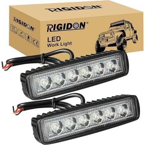 Barre d'éclairage LED 15 cm 18W 12V/24V 6000K pour voiture SUV 4x4 tracteur offroad Ortviai