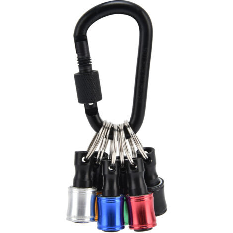 Barre d'extension de porte-clés, tournevis à tige hexagonale, porte-embouts, adaptateur de prise, outil à dégagement rapide 6 pièces