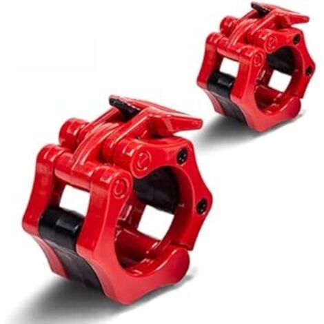 Barre di Bloccaggio - Collari per Sollevamento Pesi Antiscivolo a Serrapido, 2 Pollici / 50 mm, 3 Colori, per Attrezzi Fitness e Sportivi