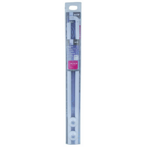 Barre Douche Alu Angle 80x80 Blanc - M S V