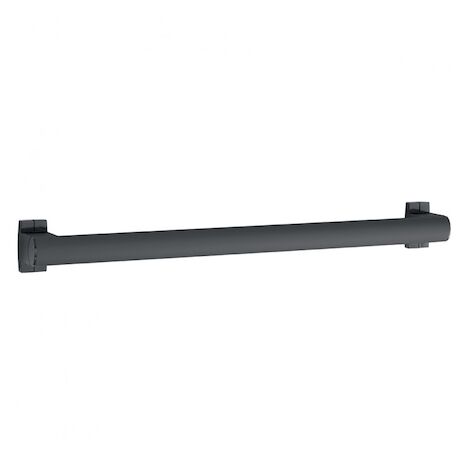 Pellet – Barre de maintien en aluminium anthracite – Longueur 400 mm – Charge admissible 150 kg – Tube elliptique 38 x 25 mm – Finition époxy