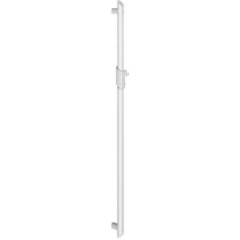 Barre droite avec coulisseau Siege de douche : Blanc mat