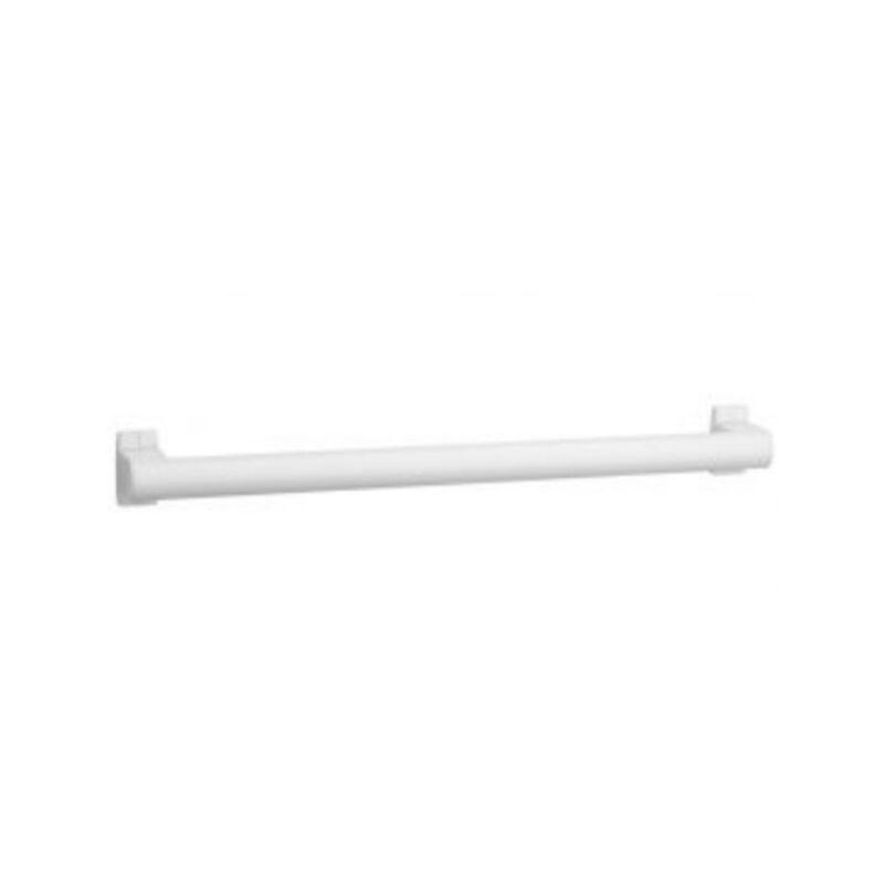 Barre de maintien droite pmr Pellet Design 40 cm aluminium époxy blanc caches résine blanc