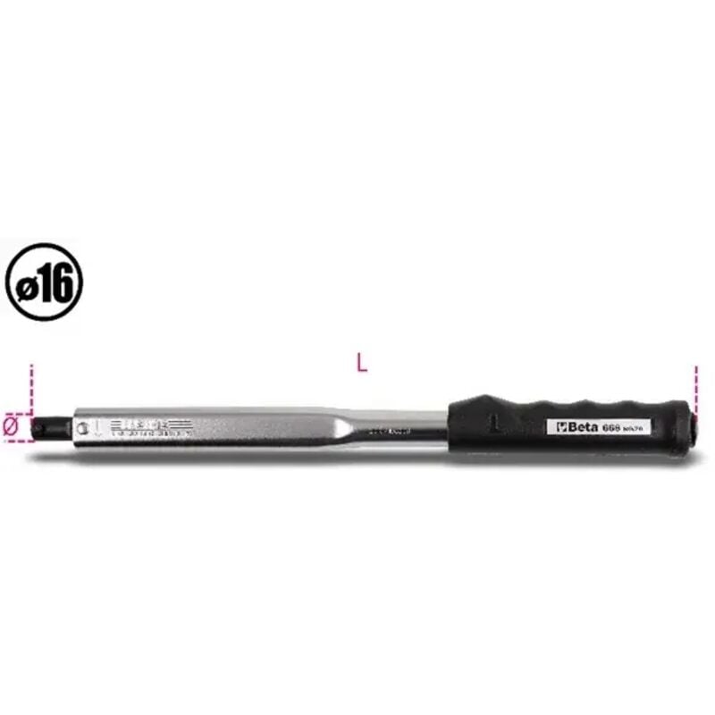Barre dynamométrique à encliqueter 8-60 nm 16 mm connexion Beta 668rg/6