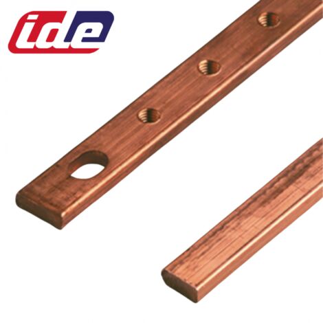 Barre en cuivre 30x10 mm M8 longueur 1000mm