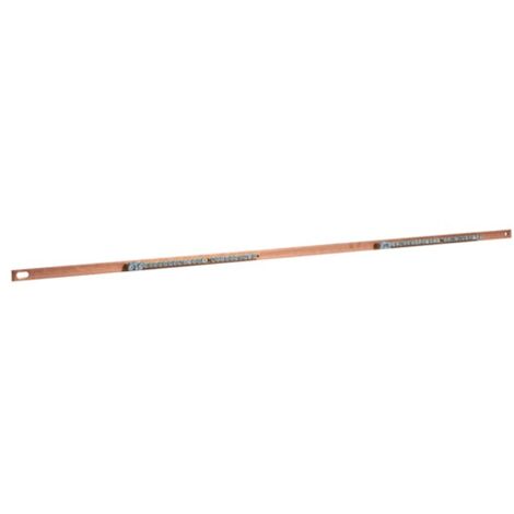 Barre en cuivre Hager Section 12X6 avec bornier de terre L750 UC978