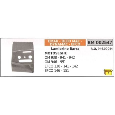 Barre latérale de chaîne EMAK pour tronçonneuse OM 938 941 942 946 951 002547