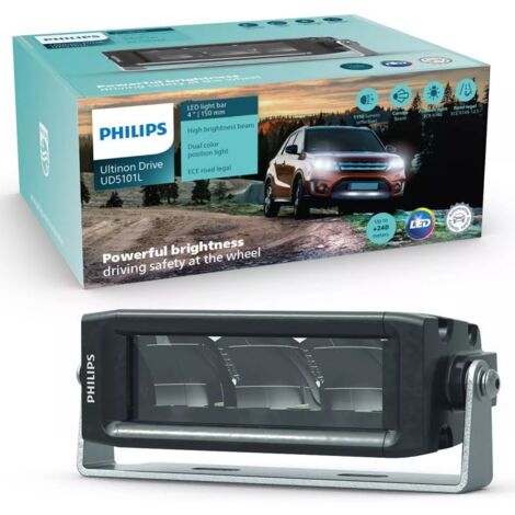 Barre LED Philips Ultinon Drive UD5101L 4" 150mm avec feux de position intégré - 1150Lms Combo Homologué