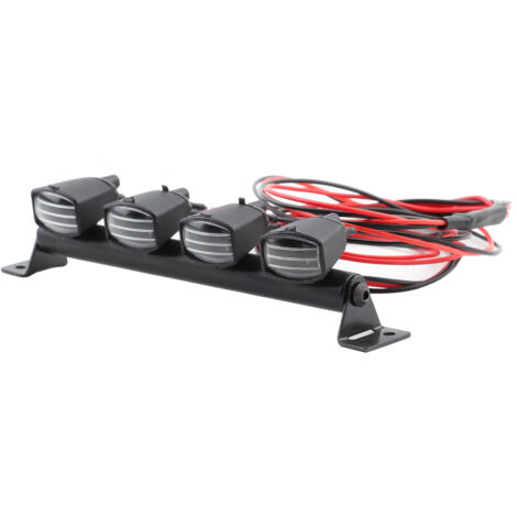 Barre lumineuse 4 LEDs pour Axial SCX10 et Traxxas TRX-4 - Accessoire voiture RC (Blanc)