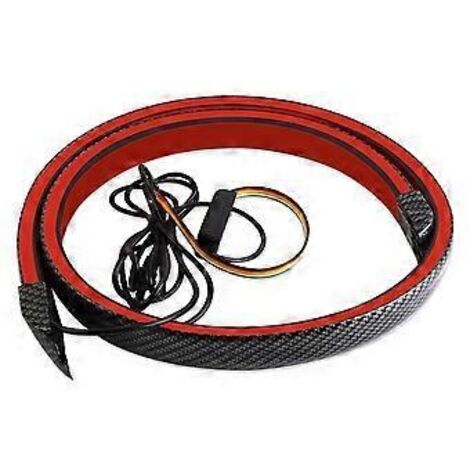 Barre lumineuse arrière universelle en fibre de carbone pour voiture, LED multifonctions, clignotants arrière modifiés haute définition