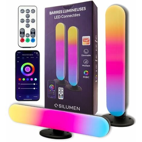 Barre Lumineuse Connectée RGB 5W 26cm (Lot de 2) - SILUMEN