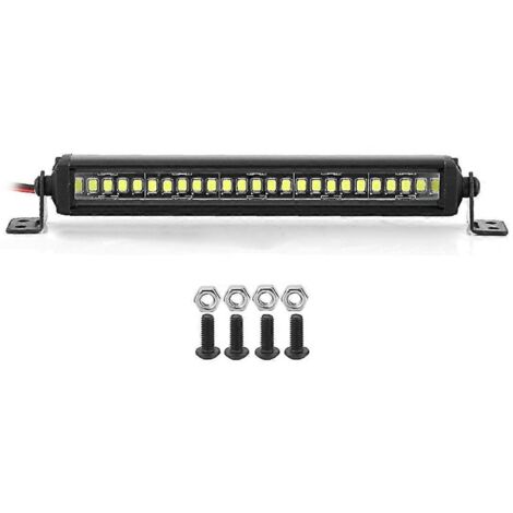 Barre lumineuse de toit pour voiture RC 24 36 pour crawler RC 1/10 Axial SCX10, C--