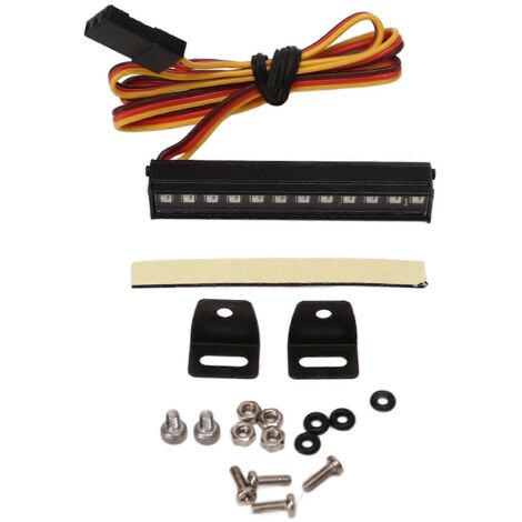 Barre lumineuse de toit pour voiture RC AXIAL SCX24 1/24 1/18, 12 LED, alliage d'aluminium, 5-20 V CC
