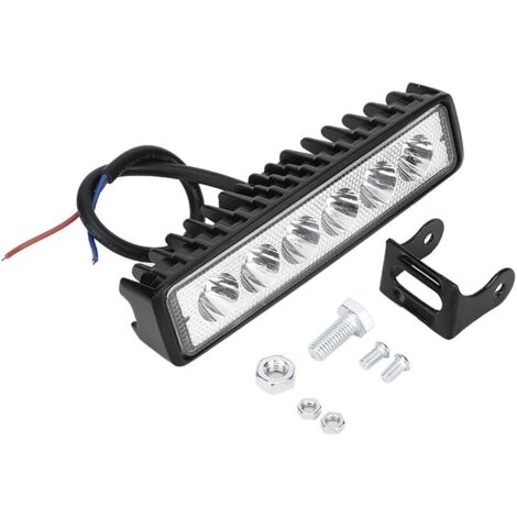 Barre lumineuse LED 12V 18W 1200LM – Feux de jour IP67 pour conduite tout-terrain – Lampe de travail étanche pour véhicule – Noir