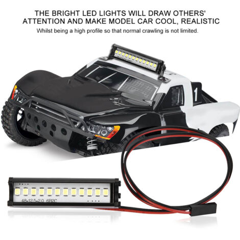 Barre lumineuse LED 55mm pour RC Crawler, lampe pour pièces de voiture RC 1:10, compatible TRX4 90046 90048 SCX10