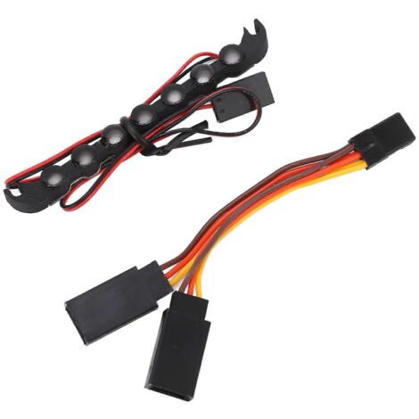 Barre lumineuse LED 73 mm de longueur pour toit de voiture RC Traxxas 1/18 (5-8 V CC, 7 LED blanches), compatible avec les modèles 7 voitures RC.