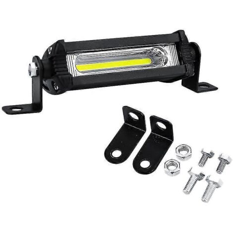 Barre lumineuse LED COB à faisceau concentré 9 W pour voiture, SUV, moto, quad, camion, bateau, ampoules antibrouillard