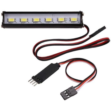 Barre lumineuse LED de toit pour voiture RC, projecteur de 70 mm