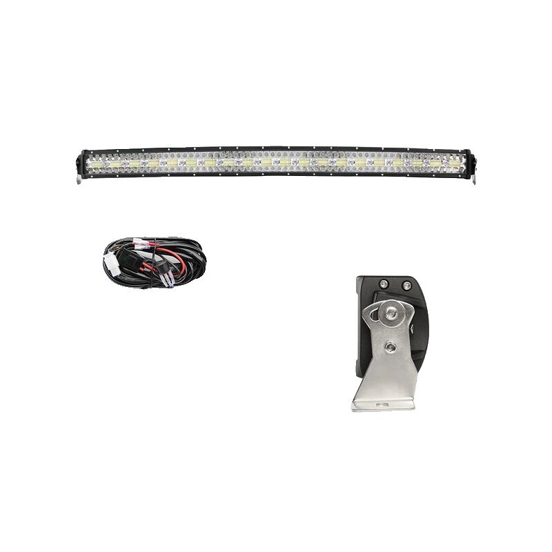 Barre lumineuse LED incurvée tout-terrain, Combo Spot Flood, lampe de travail LED à 3 rangées, 42 780W avec fil
