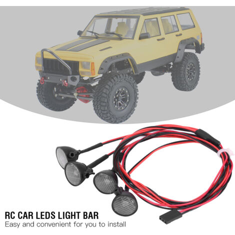 Barre lumineuse LED pour RC Crawler Axial SCX10 et Traxxas TRX-4, accessoire toit (Rouge et Blanc)