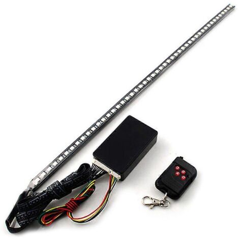 Barre lumineuse LED RGB 12V 5050 48 LED Knight Rider pour voiture, SUV, camion, 7 couleurs