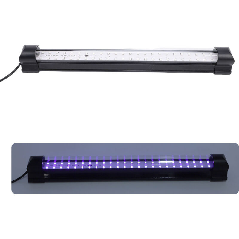 Barre lumineuse LED violette améliorée - Alimentation USB, Lumières noires pour soirées fluo - Barre de lumière noire pour affiches fluorescentes,