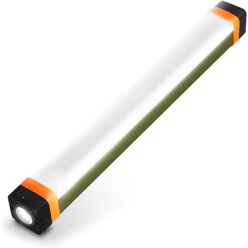 Barre lumineuse magnétique pour tente, lampe magnétique rechargeable, 4 modes 400 lumens, lampe de camping rechargeable par USB avec batterie externe