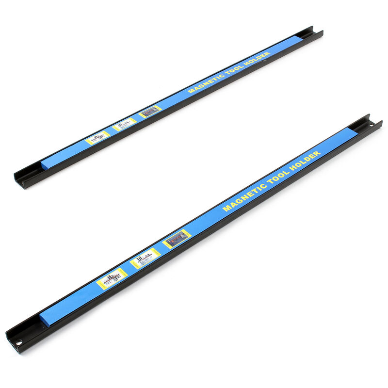 Image of Barre magnetiche portattrezzi 2 pezzi supporto magnetico utensili attrezzi officina - blau