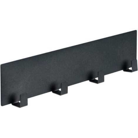 Barre magnétique Ima, noire, accessoire de cuisine extérieure, 4 crochets pour suspendre torchons et ustensiles de cuisine,