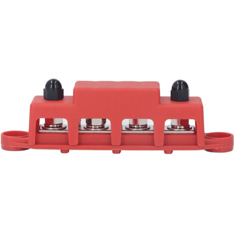 Barre omnibus M8 à 4 goujons, Module robuste, bloc de Distribution d'énergie, boîte de barre omnibus pour Yacht RV 48VDC 250A rouge