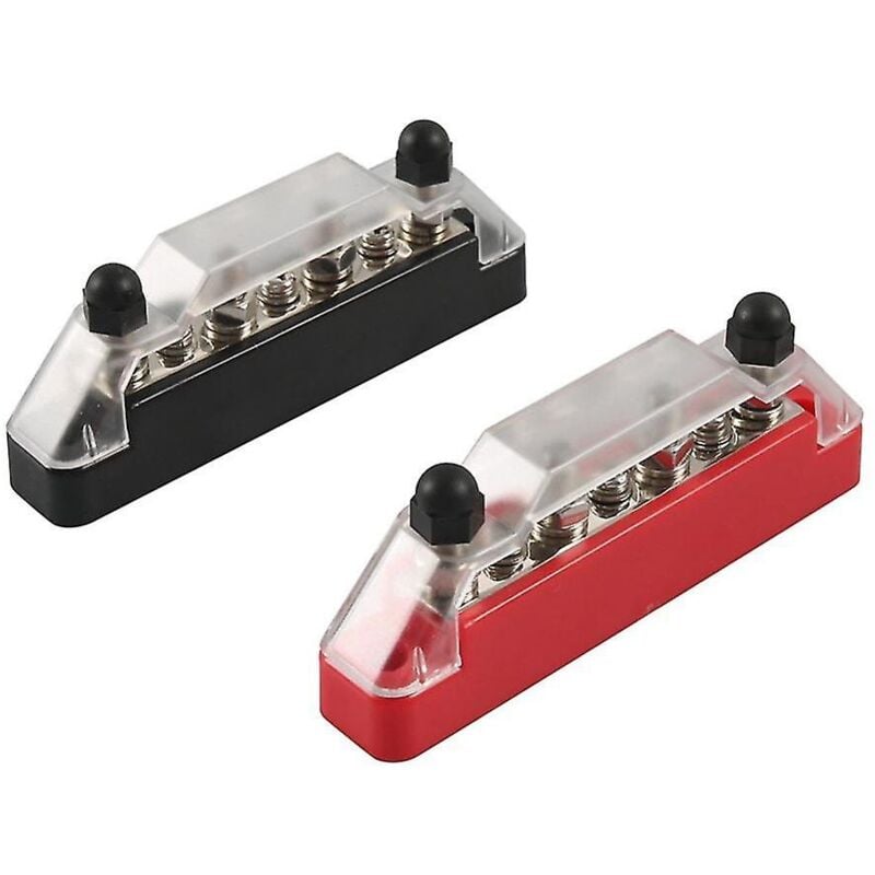 Barre omnibus positive négative Bloc de distribution de batterie 4 x goujons de bornier de voiture M6 3 x borne b
