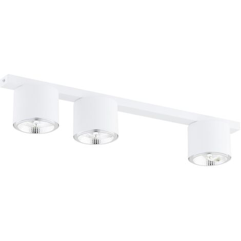Barre plafond blanche 70 cm 3 spots ES111 Emibig NANO
