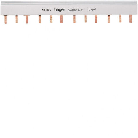 Barre pont 3P lang. 10mm² 24m - CONNEXION HAGER KB363C