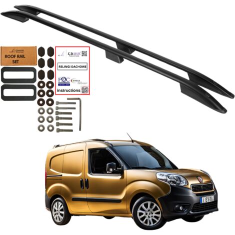 Barre portatutto FIAT DOBLO CORTE DAL 2010 AL 2022 Nero Solido Resistente