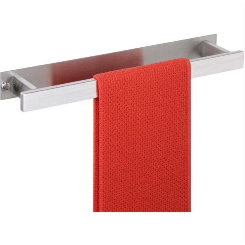Linghhang - Barre porte-serviettes de salle de bain, porte-serviettes en nickel brossé de 16 pouces pour salle de bain et toilettes, porte-serviettes