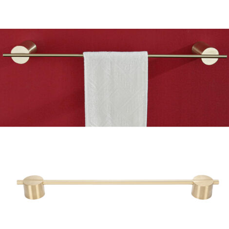 Barre porte-serviettes minimaliste gain de place 50 cm en acier inoxydable, support mural pour salle de bain