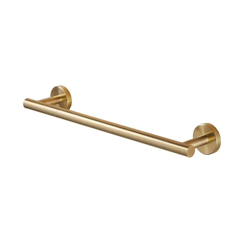 Ikodm - Barre porte-serviettes pour salle de bain à fixation murale en acier inoxydable sus 304 Doré brossé 40 cm