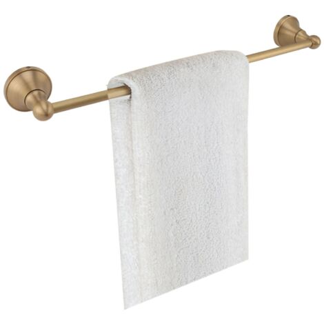 Barre porte-serviettes simple style européen en cuivre pour salle de bain et WC