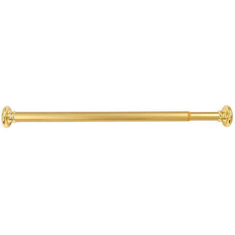 Barre pour rideau de douche Sèche linge rétractable salle de bain tige aluminium doré 70-120