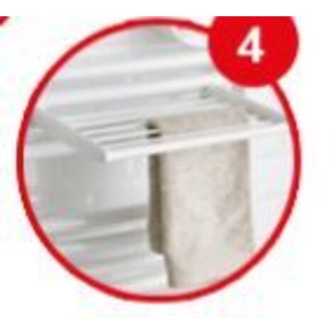 Barre sèche-linge chrome pour sèche-serviettes tubes ronds - Atlantic 850222