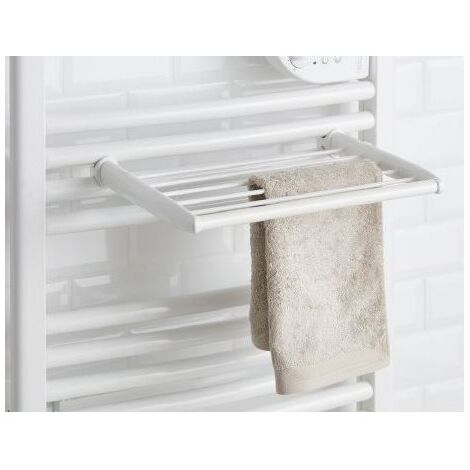 Barre sèche-linge pour sèche-serviettes à tubes ronds - Blanc