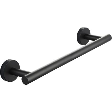 Barre Serviette Noir à Vis Porte Serviette Murale 30 cm en Acier Inoxydable Z-V-D
