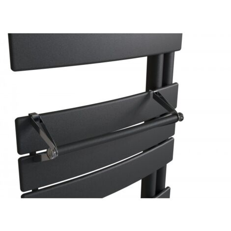 Barre support à embout anthracite pour sèche-serviettes lames plates - Atlantic 850226